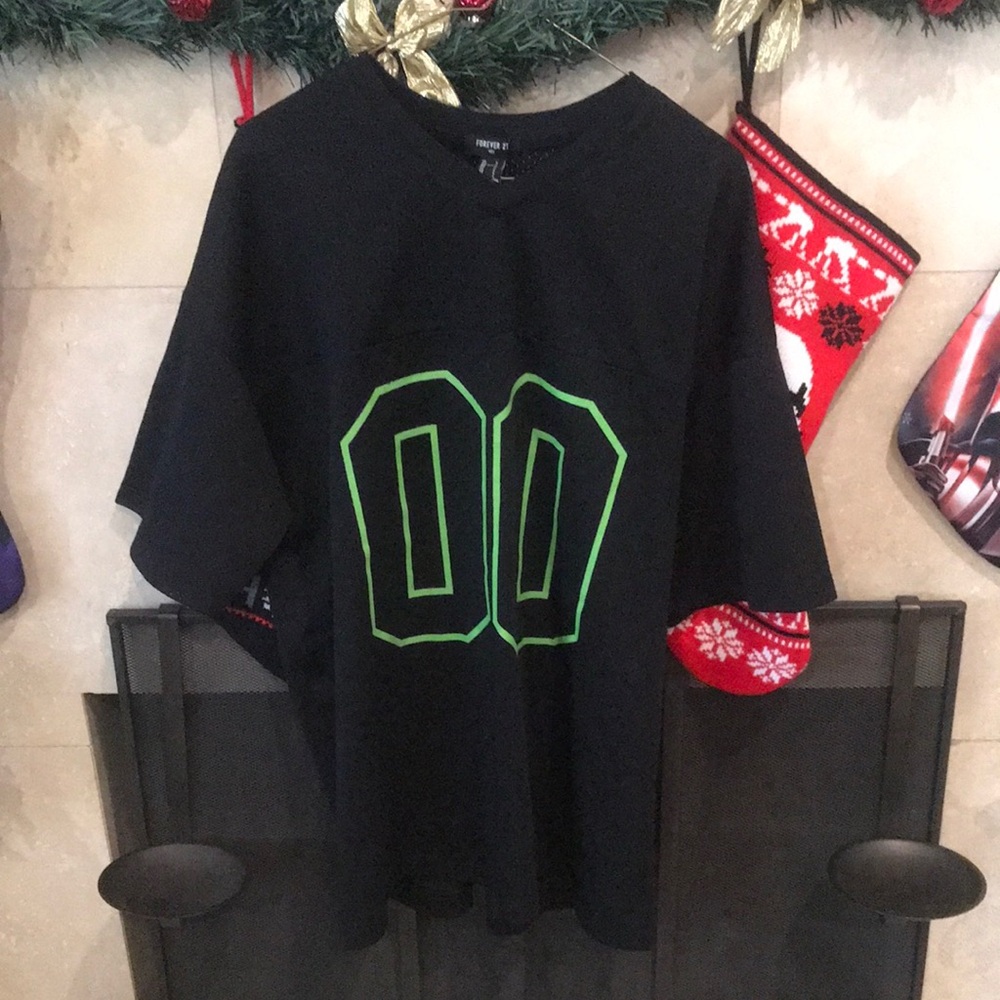 Black mesh jersey